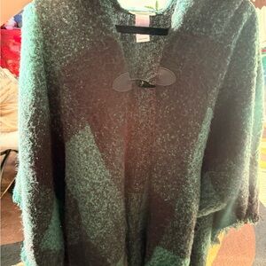 Maurices Teal and Black Women's Poncho
